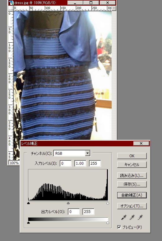 話題の「青と黒のドレス」